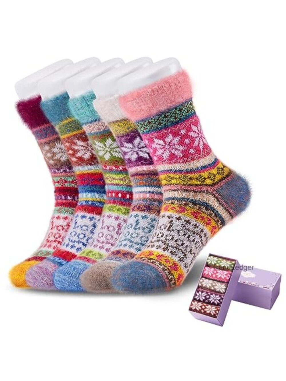 Fuzzy Wool Blend Slipper Socks Winter Warm Cozy Cabin Crew Gifts